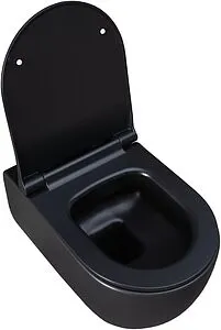 Унитаз подвесной безободковый Allen Brau Priority черный матовый 4.31001.31 Унитаз подвесной безободковый Allen Brau Priority черный матовый 4.31001.31, 4
