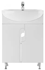 Тумба-умывальник напольная Айсберг Лилия 60 белый DA2003T+4620008192772 Тумба-умывальник напольная Айсберг Лилия 60 белый DA2003T+4620008192772, 3