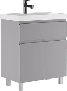 Тумба-умывальник напольная Домино Graffo 70 светло-серый DGr2414T+4670142930037 Тумба-умывальник напольная Домино Graffo 70 светло-серый DGr2414T+4670142930037, 1