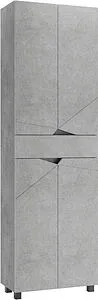 Шкаф-пенал напольный Домино Vector метрополитан грей/бетон серый DV6611P Шкаф-пенал напольный Домино Vector метрополитан грей/бетон серый DV6611P, 1