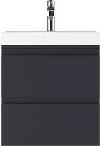 Тумба-умывальник подвесная Домино Graffo 50 графит DGr2110T+4627173210157 Тумба-умывальник подвесная Домино Graffo 50 графит DGr2110T+4627173210157, 3