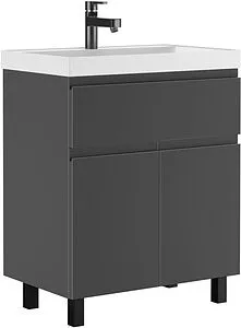 Тумба-умывальник напольная Домино Graffo 70 графит DGr2413T+4670142930037 Тумба-умывальник напольная Домино Graffo 70 графит DGr2413T+4670142930037, 1