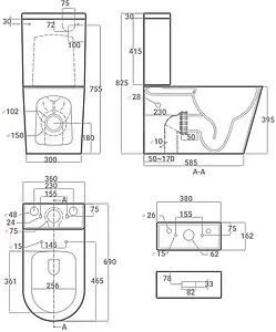 Унитаз-компакт безободковый Hansmann keramik Round New белый УНИ0013 Унитаз-компакт безободковый Hansmann keramik Round New белый УНИ0013, 2
