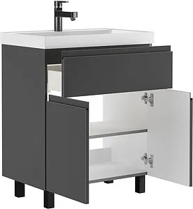Тумба-умывальник напольная Домино Graffo 70 графит DGr2413T+4670142930037 Тумба-умывальник напольная Домино Graffo 70 графит DGr2413T+4670142930037, 4