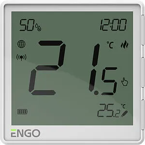 Беспроводной комнатный терморегулятор ZigBee ENGO белый EONE-BATW Беспроводной комнатный терморегулятор ZigBee ENGO белый EONE-BATW, 1