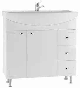 Тумба-умывальник напольный Айсберг Классик 85 белый DA1136T+4620008197456 Тумба-умывальник напольный Айсберг Классик 85 белый DA1136T+4620008197456, 1