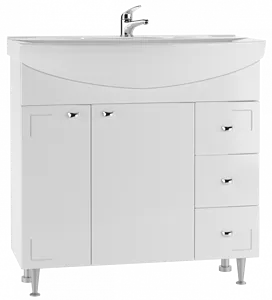 Тумба-умывальник напольная Айсберг Классик 85 белый DA1136T+4620008197456 Тумба-умывальник напольная Айсберг Классик 85 белый DA1136T+4620008197456, 1