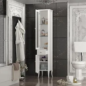 Шкаф-пенал напольный Opadiris Брунелла 38 L белый матовый 00-00004341 Шкаф-пенал напольный Opadiris Брунелла 38 L белый матовый 00-00004341, 2