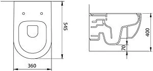 Унитаз подвесной безободковый Allen Brau Priority антрацит 4.31001.AN Унитаз подвесной безободковый Allen Brau Priority антрацит 4.31001.AN, 2