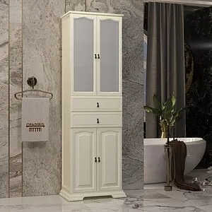 Шкаф-пенал напольный двухстворчатый Opadiris Риспекто 60 слоновая кость 00-00005842 Шкаф-пенал напольный двухстворчатый Opadiris Риспекто 60 слоновая кость 00-00005842, 3