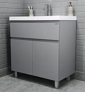 Тумба-умывальник напольная Домино Graffo 80 светло-серый DGr2416T+4670142930020 Тумба-умывальник напольная Домино Graffo 80 светло-серый DGr2416T+4670142930020, 2