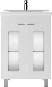 Тумба-умывальник напольный Айсберг Кристалл 60 белый DA1801T+1WH302421 Тумба-умывальник напольный Айсберг Кристалл 60 белый DA1801T+1WH302421, 3