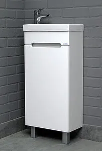 Тумба-умывальник напольный Айсберг Аура 40 белый DA2504T+S-UM-COM40/1-w Тумба-умывальник напольный Айсберг Аура 40 белый DA2504T+S-UM-COM40/1-w, 3