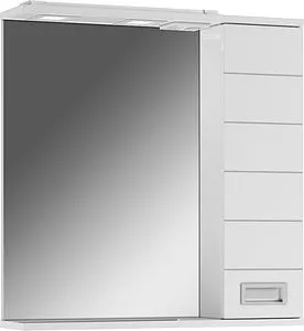 Шкаф-зеркало Домино Cube 65 R белый DC5007HZ Шкаф-зеркало Домино Cube 65 R белый DC5007HZ, 1