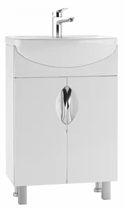 Тумба-умывальник напольный Айсберг Стандарт 55 белый DA2402T+4607152360509 Тумба-умывальник напольный Айсберг Стандарт 55 белый DA2402T+4607152360509, 1