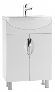 Тумба-умывальник напольная Айсберг Стандарт 55 белый DA2402T+4607152360509 Тумба-умывальник напольная Айсберг Стандарт 55 белый DA2402T+4607152360509, 1