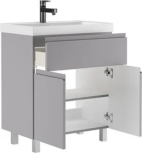 Тумба-умывальник напольный Домино Graffo 70 светло-серый DGr2414T+4670142930037 Тумба-умывальник напольный Домино Graffo 70 светло-серый DGr2414T+4670142930037, 4