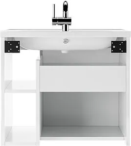 Тумба-умывальник подвесная Айсберг Агата 60 белый DA6703T+4670142930501 Тумба-умывальник подвесная Айсберг Агата 60 белый DA6703T+4670142930501, 5
