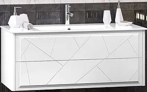 Тумба-умывальник подвесная Opadiris Луиджи 120 белый матовый 00-00007152+050600-u-01 Тумба-умывальник подвесная Opadiris Луиджи 120 белый матовый 00-00007152+050600-u-01, 1