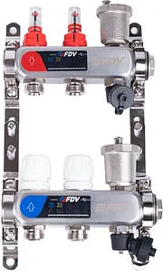 Группа коллекторная с расходомерами 2 отвода 1"в/в x ¾"ек FDV S1103C-2/2 Группа коллекторная с расходомерами 2 отвода 1"в/в x ¾"ек FDV S1103C-2/2, 1