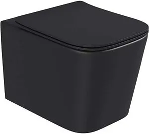 Унитаз подвесной безободковый Hansmann keramik Kvadro Black черный матовый УНИ0019 Унитаз подвесной безободковый Hansmann keramik Kvadro Black черный матовый УНИ0019, 1
