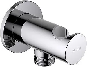 Шланговое подключение с держателем Aquatek хром AQ2464CR Шланговое подключение с держателем Aquatek хром AQ2464CR, 1