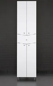 Шкаф-пенал напольный Айсберг Волна 50 белый DA1011PR Шкаф-пенал напольный Айсберг Волна 50 белый DA1011PR, 5