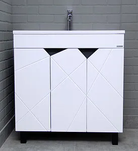 Тумба-умывальник напольный Домино Vector 80 белый DV6604T+4670142930273 Тумба-умывальник напольный Домино Vector 80 белый DV6604T+4670142930273, 4