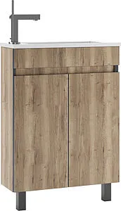 Тумба под умывальник подвесной Домино Modul 60 дуб галифакс табак DD5403T Тумба под умывальник подвесной Домино Modul 60 дуб галифакс табак DD5403T, 1