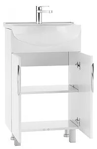 Тумба-умывальник напольный Айсберг Стандарт 50 белый DA2401T+4607152360141 Тумба-умывальник напольный Айсберг Стандарт 50 белый DA2401T+4607152360141, 3