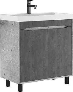 Тумба-умывальник напольный Домино Loft 80 бетон DL5608T+4627173210188 Тумба-умывальник напольный Домино Loft 80 бетон DL5608T+4627173210188, 1