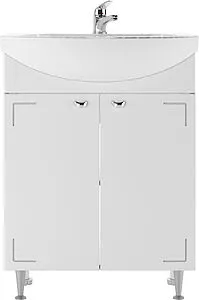 Тумба-умывальник напольная Айсберг Классик 65 белый DA1134T+Вн МуБ07 Тумба-умывальник напольная Айсберг Классик 65 белый DA1134T+Вн МуБ07, 2