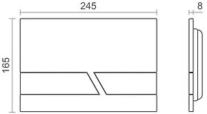 Клавиша смыва для унитаза CTESI Kali BK0202152 хром глянцевый Клавиша смыва для унитаза CTESI Kali BK0202152 хром глянцевый, 2