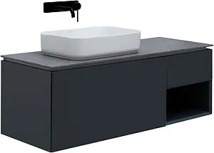 Тумба-умывальник подвесная Allen Brau Infinity 120 L антрацит 1.21006.AM+ Тумба-умывальник подвесная Allen Brau Infinity 120 L антрацит 1.21006.AM+, 1