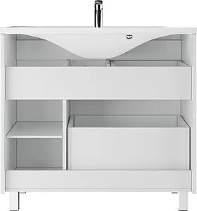 Тумба-умывальник напольная Домино Cube 90 белый DC5005T+4627173210126 Тумба-умывальник напольная Домино Cube 90 белый DC5005T+4627173210126, 5