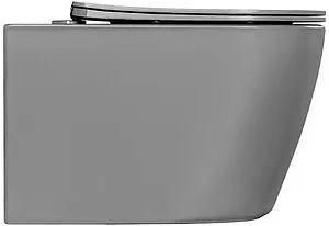 Унитаз подвесной безободковый Hansmann keramik Round Grey серый матовый УНИ0021 Унитаз подвесной безободковый Hansmann keramik Round Grey серый матовый УНИ0021, 3