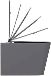 Унитаз подвесной безободковый Hansmann keramik Kvadro Grey серый матовый УНИ0017 Унитаз подвесной безободковый Hansmann keramik Kvadro Grey серый матовый УНИ0017, 4