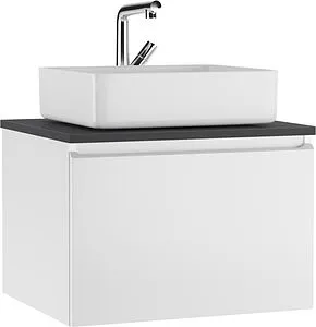 Тумба под умывальник подвесной Домино Senator 60 белый/графит DS4304T Тумба под умывальник подвесной Домино Senator 60 белый/графит DS4304T, 1