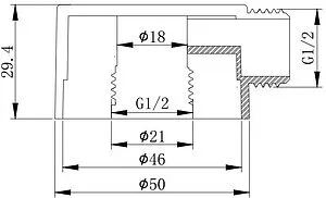 Шланговое подключение Aquatek чёрный матовый AQ2454MB Шланговое подключение Aquatek чёрный матовый AQ2454MB, 2