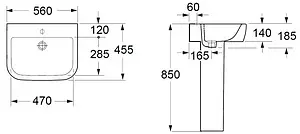Раковина BelBagno Alpina 56 белый BB10100L Раковина BelBagno Alpina 56 белый BB10100L, 2