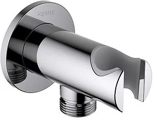 Шланговое подключение с держателем Aquatek хром AQ2460CR Шланговое подключение с держателем Aquatek хром AQ2460CR, 1