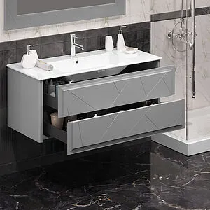 Тумба под умывальник подвесной Opadiris Луиджи 120 серый матовый 00-00007192 Тумба под умывальник подвесной Opadiris Луиджи 120 серый матовый 00-00007192, 4