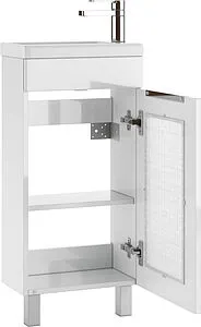 Тумба-умывальник напольная Айсберг Кристалл 40 белый DA1805T+1WH302500 Тумба-умывальник напольная Айсберг Кристалл 40 белый DA1805T+1WH302500, 4