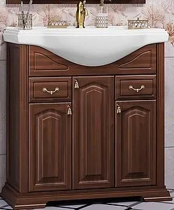 Тумба-умывальник напольный Opadiris Риспекто 80 орех антикварный 00-00006025+4620008198941 Тумба-умывальник напольный Opadiris Риспекто 80 орех антикварный 00-00006025+4620008198941, 1