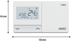 Проводной комнатный терморегулятор ENGO белый E901 Проводной комнатный терморегулятор ENGO белый E901, 2