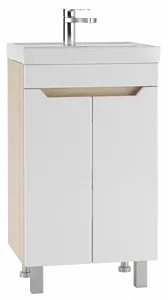 Тумба-умывальник напольная Айсберг Мечта 50 белый/дуб сонома DM2312T+4607152361544 Тумба-умывальник напольная Айсберг Мечта 50 белый/дуб сонома DM2312T+4607152361544, 1
