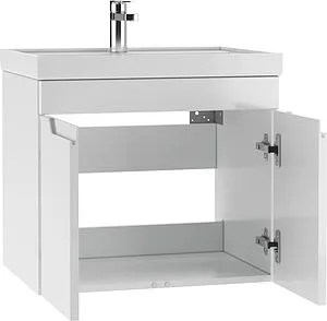 Тумба-умывальник подвесная Домино Optima 60 белый глянец DO1909T+4627173210164 Тумба-умывальник подвесная Домино Optima 60 белый глянец DO1909T+4627173210164, 4