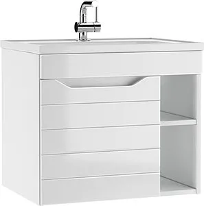 Тумба-умывальник подвесная Айсберг Агата 60 белый DA6701T+4670142930501 Тумба-умывальник подвесная Айсберг Агата 60 белый DA6701T+4670142930501, 1