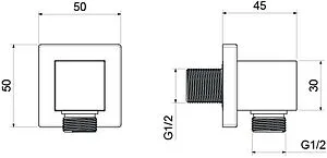 Шланговое подключение Aquatek хром AQ2458CR Шланговое подключение Aquatek хром AQ2458CR, 2