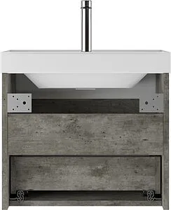 Тумба-умывальник подвесная Домино Karlo 50 белый/бетон DK5312T+4627173210157 Тумба-умывальник подвесная Домино Karlo 50 белый/бетон DK5312T+4627173210157, 4